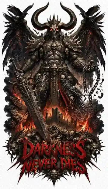 HOR-001 horror and gothic T-shirt design