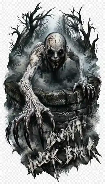 HOR-033 horror and gothic T-shirt design