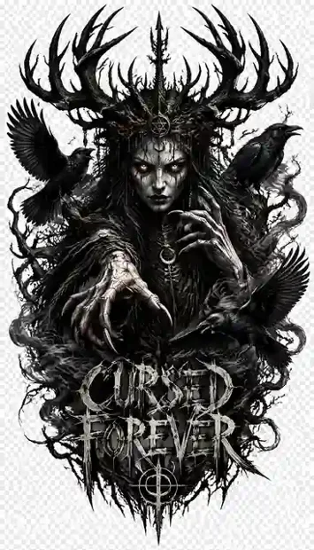 HOR-034 horror and gothic T-shirt design