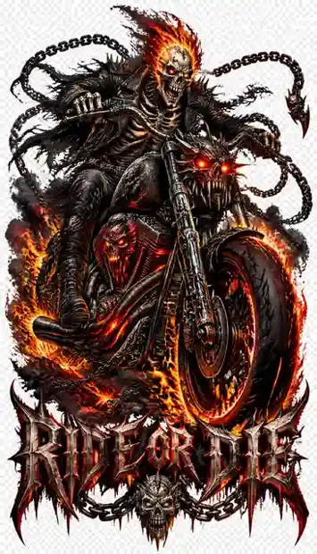 HOR-045 horror and gothic T-shirt design