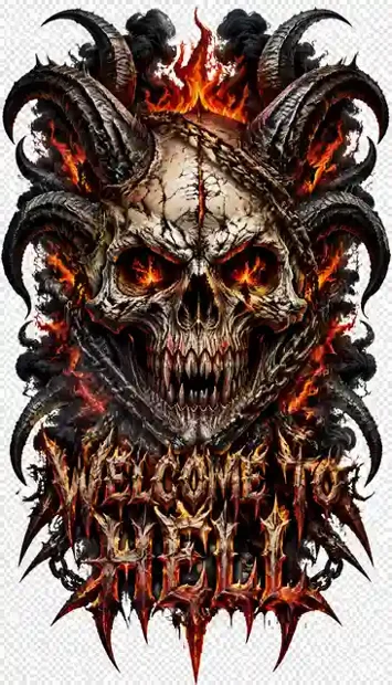 HOR-047 horror and gothic T-shirt design