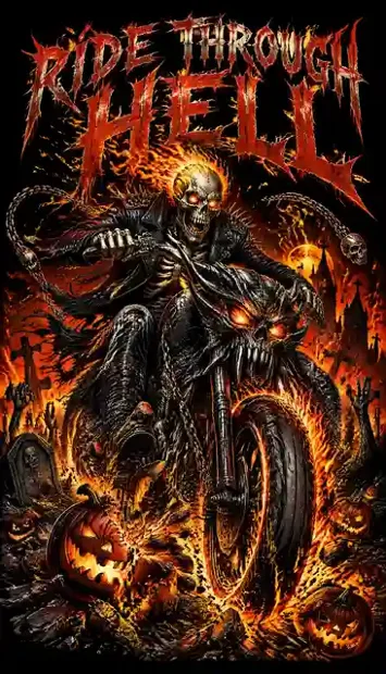 HOR-050 horror and gothic T-shirt design