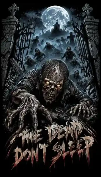 HOR-052 horror and gothic T-shirt design