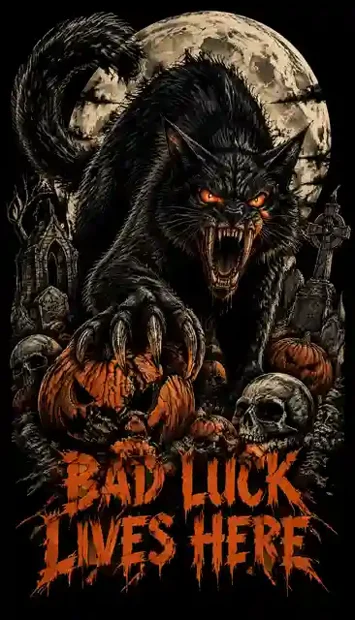 HOR-054 horror and gothic T-shirt design