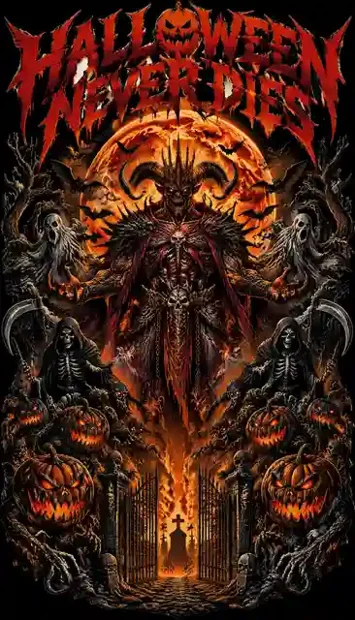 HOR-055 horror and gothic T-shirt design