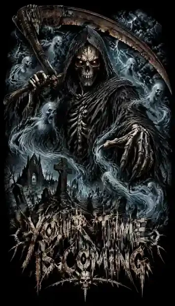HOR-065 horror and gothic T-shirt design