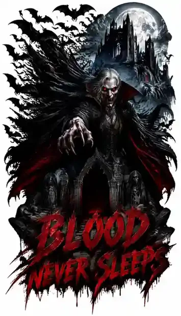 HOR-066 horror and gothic T-shirt design